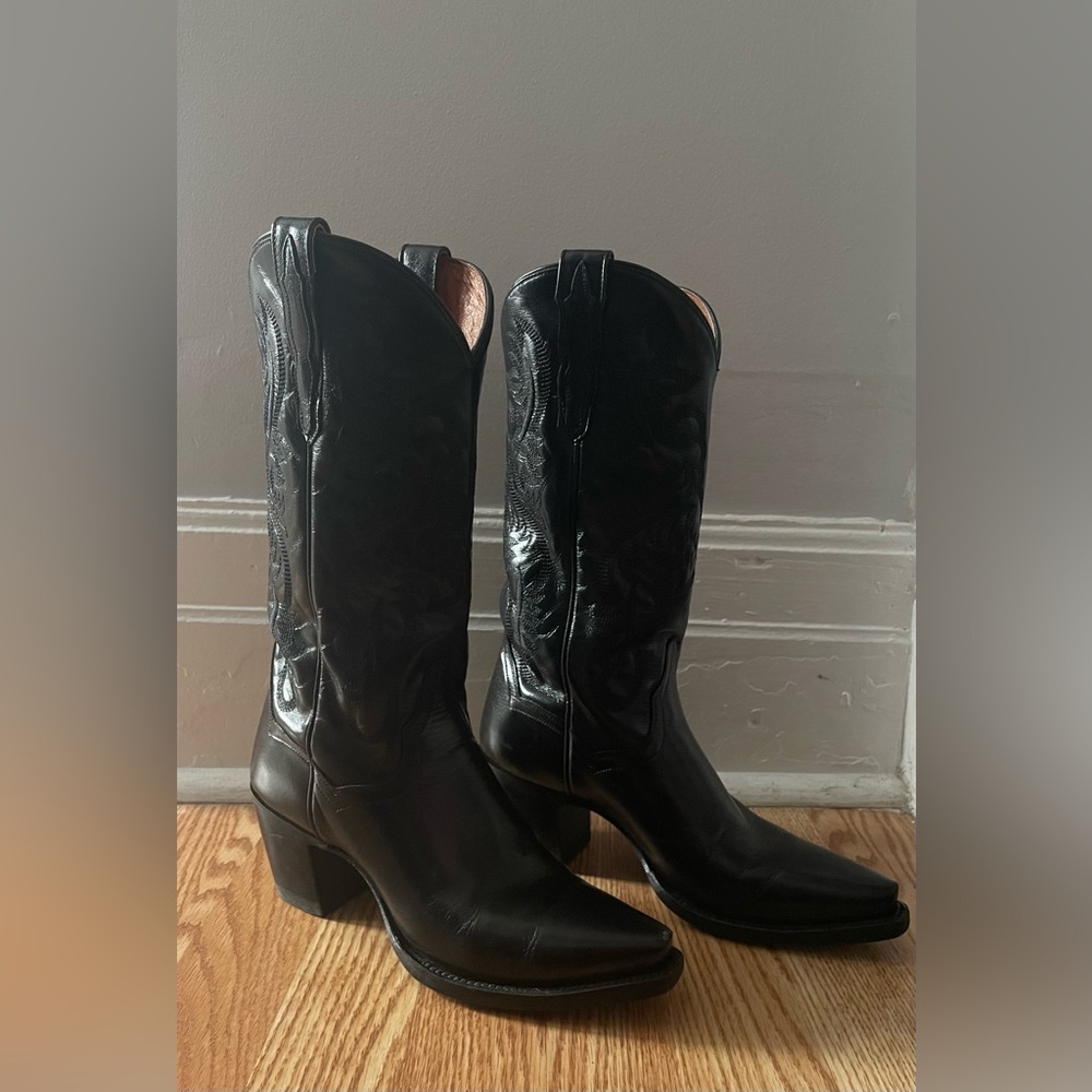 Dan Post Women’s Cowboy Boots - Black Leather, Size 8.5M

Anthropologie